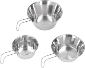 Stainless Steel Camping Bowl Set Portable Bbq Folding Mug Bowls For Mountaineering Picnic