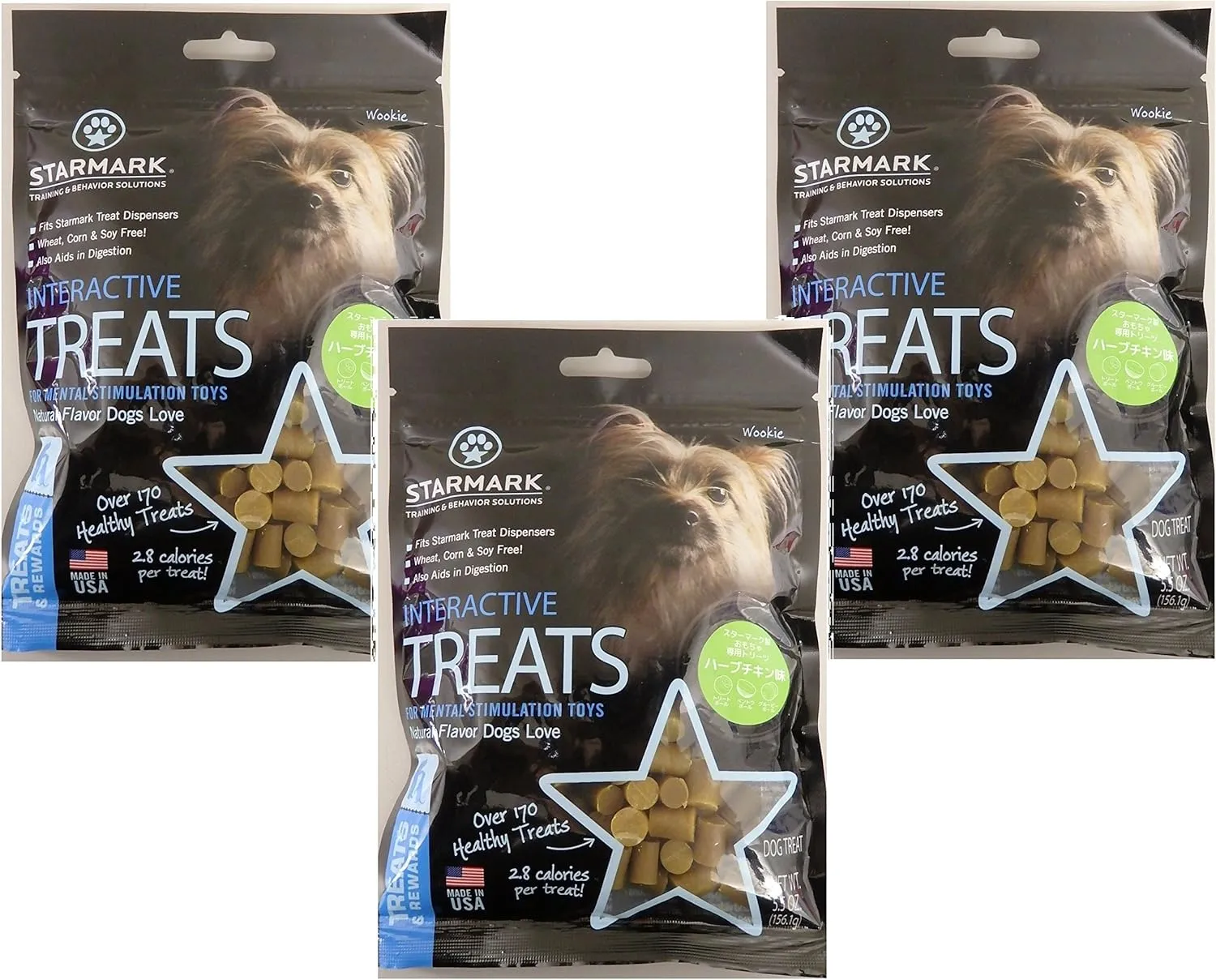 Starmark Interactive Training Treats Chicken Flavor 5.5oz (3pk)