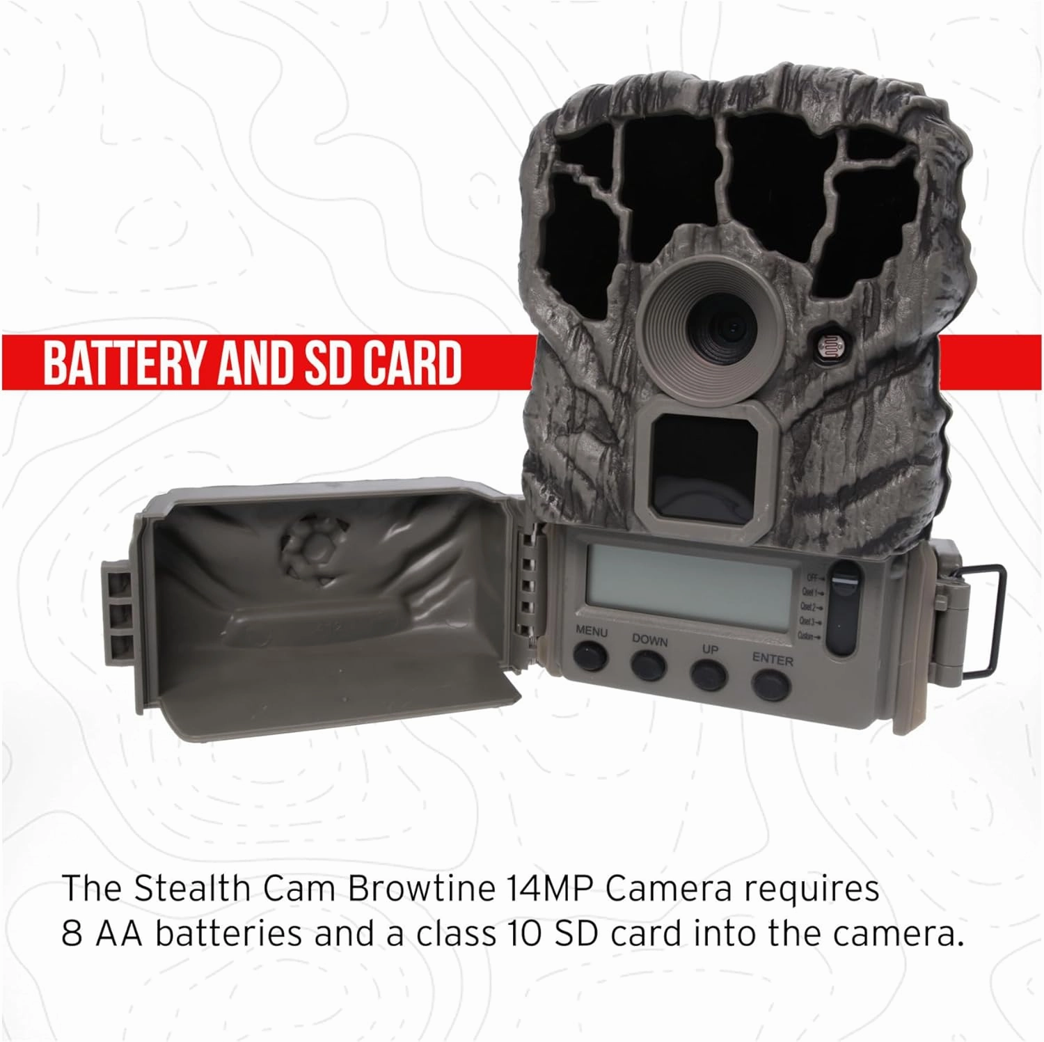 Stealth Cam Browtine 14MP Trail Camera Bundle with 32GB Memory Card (2-Pack) and Card Reader (2-Pack) (5 Items)