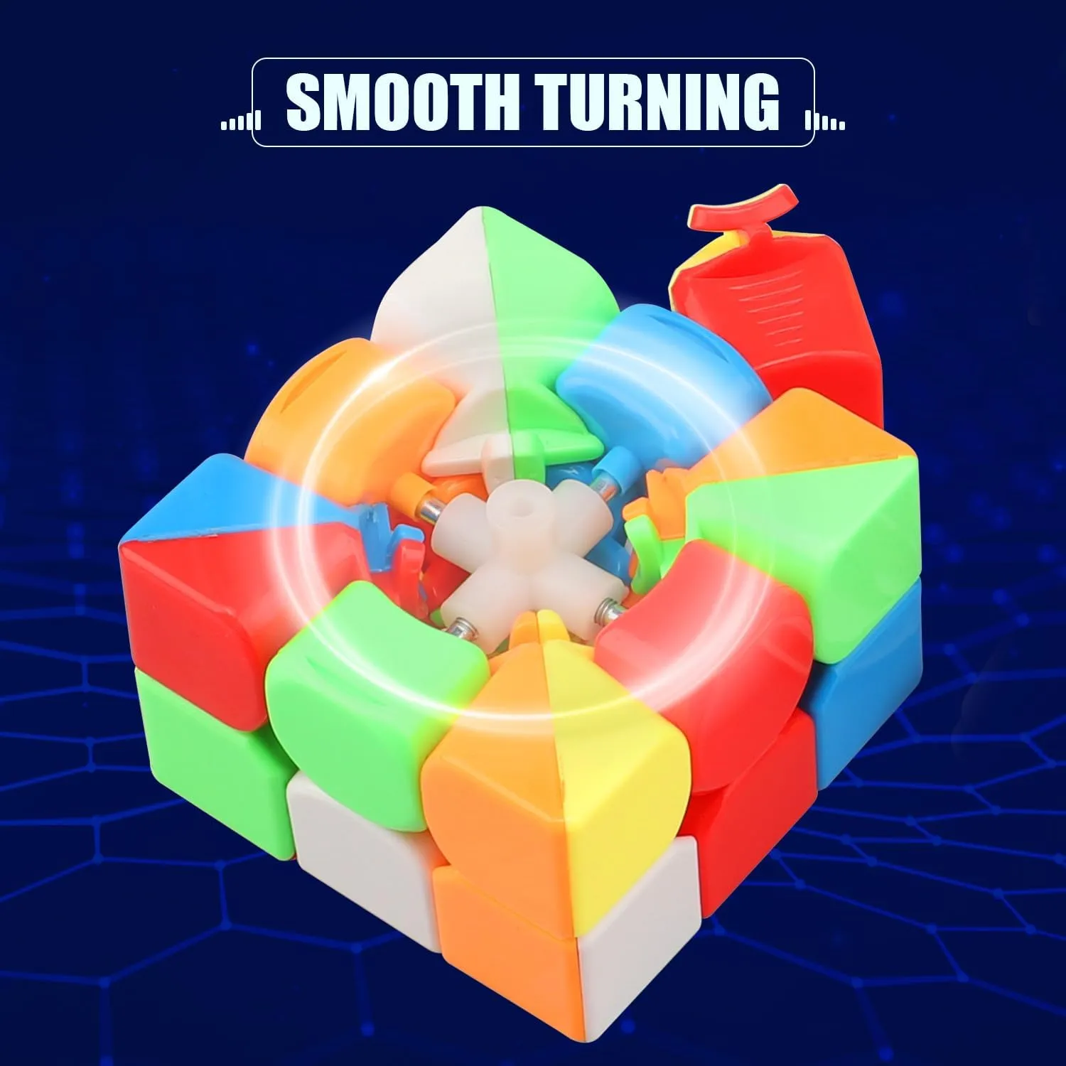 STEAM Life Speed Cube Set 8 Pack Magic Cube | Includes Speed Cubes 3x3, 2x2, 4x4, Pyramid Cube, Megaminx Cube Bundle Collection Cube Toys for Kids & Adults