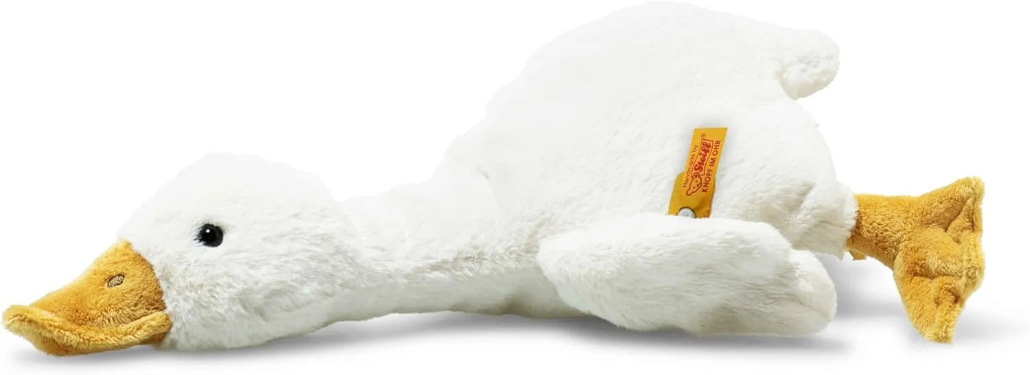 Steiff Gilda Goose Plush Toy - Premium Stuffed Animal for Kids, Machine Washable, Ages 0  (White, 10")