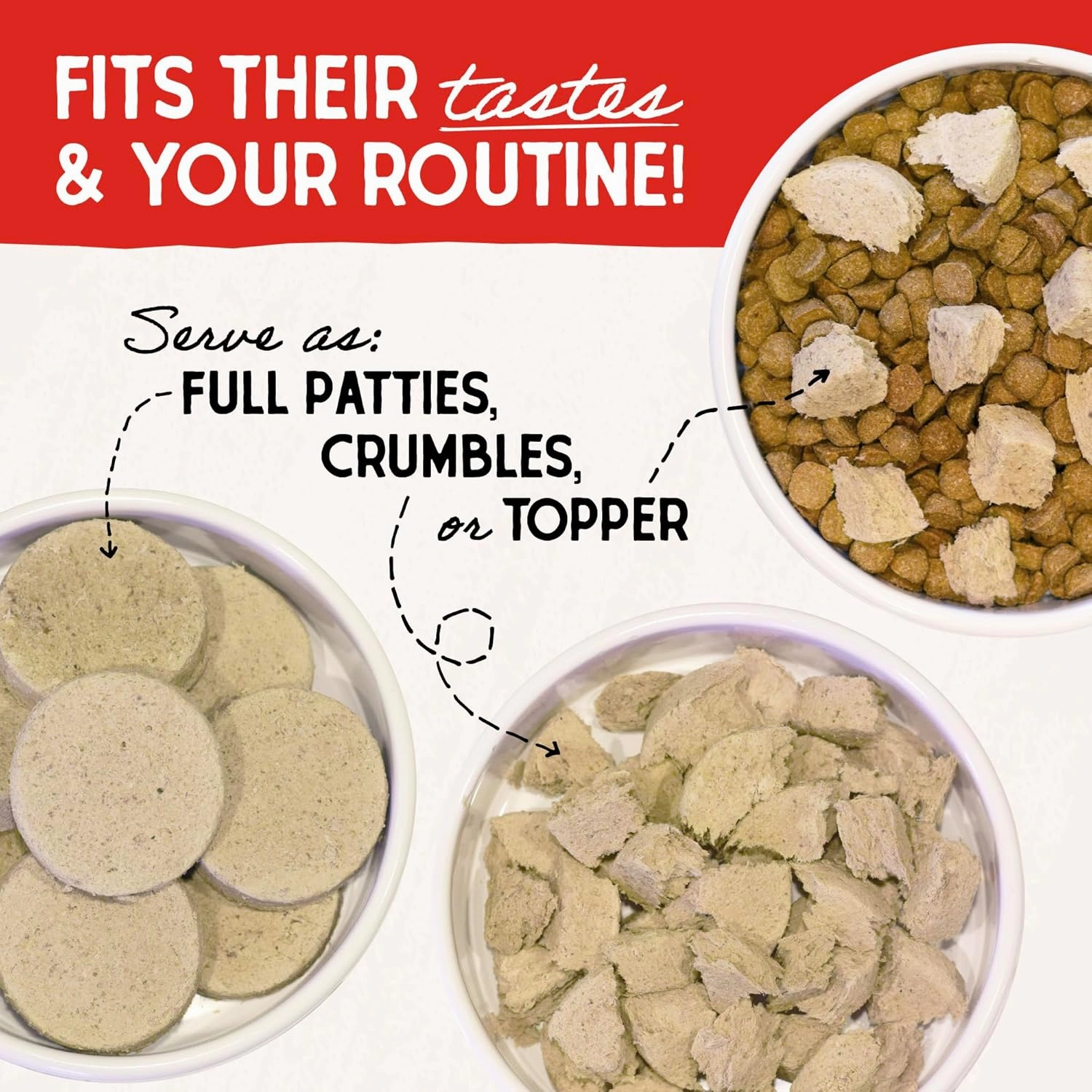 Stella & Chewy's Freeze-Dried Raw Dinner Patties - Beef Recipe - High Protein Grain-Free Puppy & Dog Food - Perfect For Picky Eaters - 14 oz