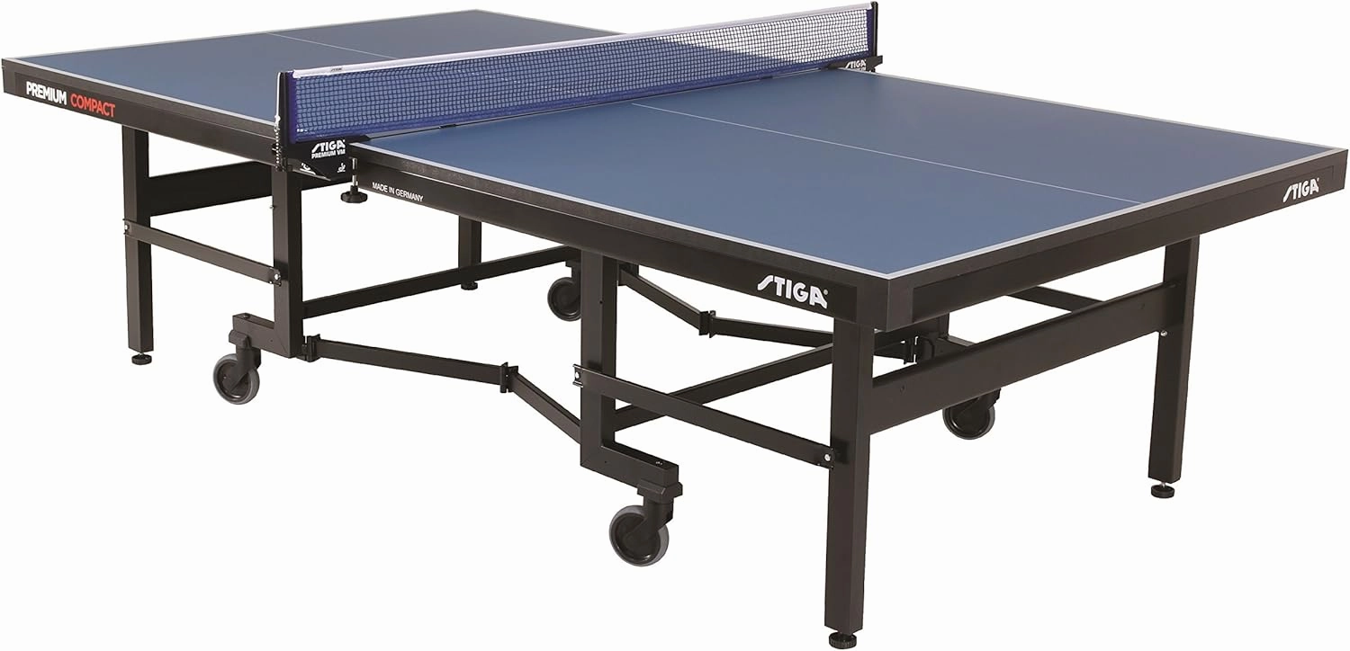 STIGA Premium ITTF Approved Compact Tennis Table – Folds to Minimal Storage Dimensions and Comes Fully Assembled