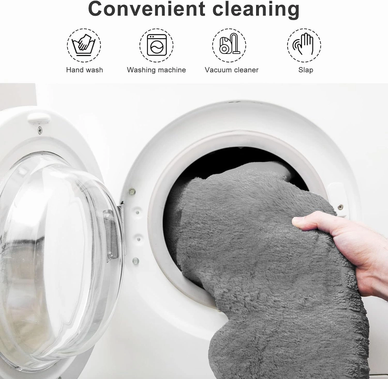 Storage Bean Bag Chair Cover(No Filler) for Organizing Plush Toys Or Textile，Pv Fleece Washable Large Bean Bag Chairs Cover for Adults for Living Room Bedroom Furniture (Grey, 5FT)
