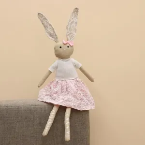 Stuffed Easter Bunny Cute Bunny Plush Dolls Kids Birthday Gift White