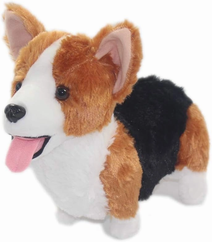 Stuffed Animal Dogs Lifelike Plush Toy Puppy, Tricolor Welsh Corgi,12 Inch