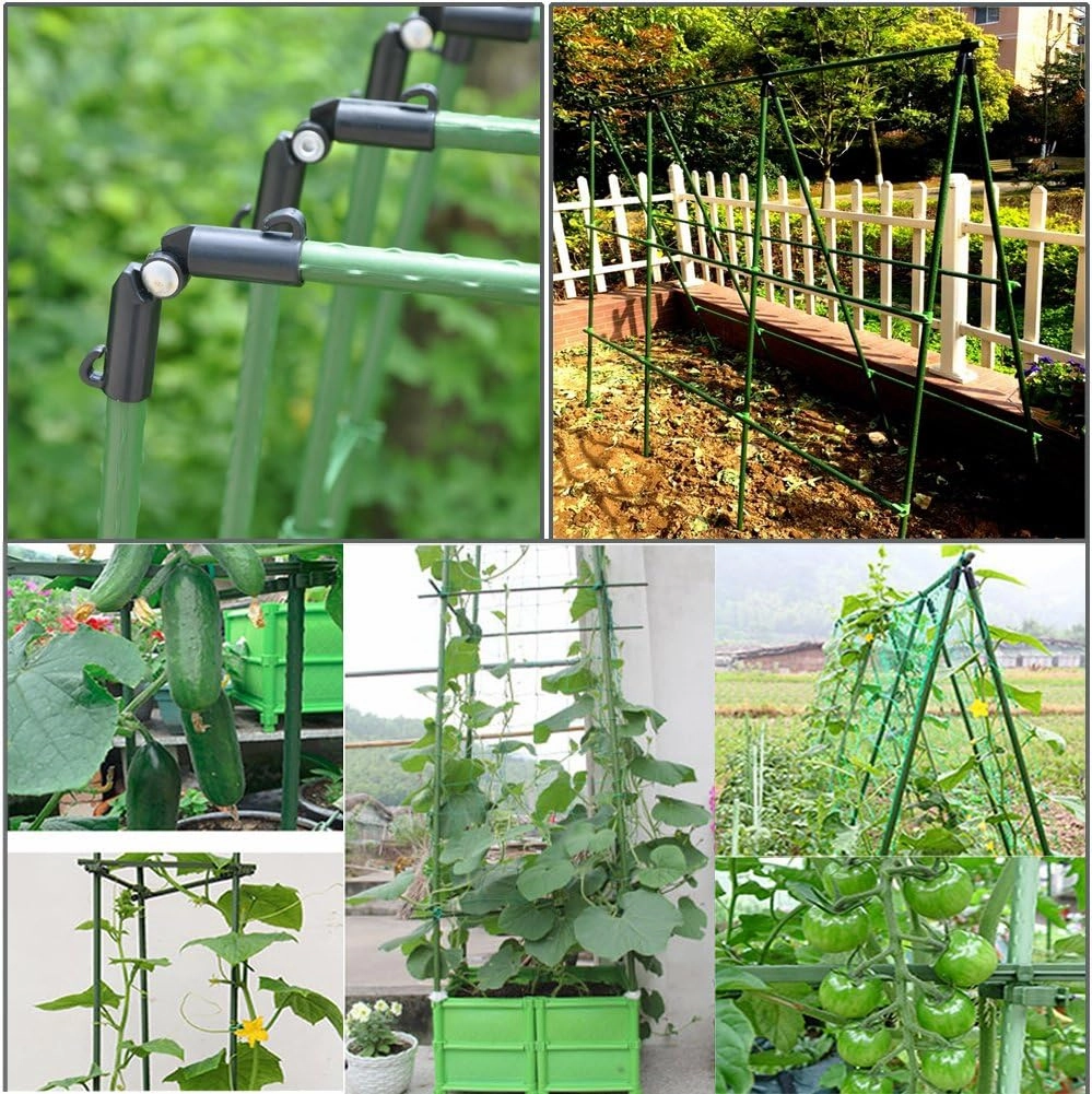 Sturdy Metal Garden Stakes 5 Ft Plastic Coated Steel Plant Sticks for Tomatoes,Trees,Cucumber,Fences,Beans,Pack of 25