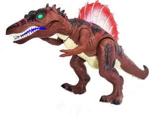 Sumac Realistic Walking Spinosaurus Toy Dinosaur Action Figure - Multicolored LED, Sound Effects, Safe BPA-Free Material - Ideal for Birthday