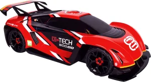 Sunny Days Entertainment Lights and Sound Full Throttle Race Car, Push Pedal to Race, Motorized Red Sports Car for Kids