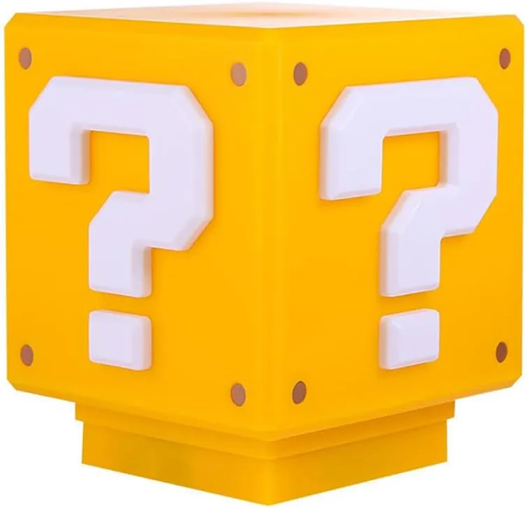 Super Brothers Mini Problem Block Small nightlight with Classic Game Sounds, as nightlight Decoration, Children's Toy or Holiday Day Gift (with USB Power Cord)