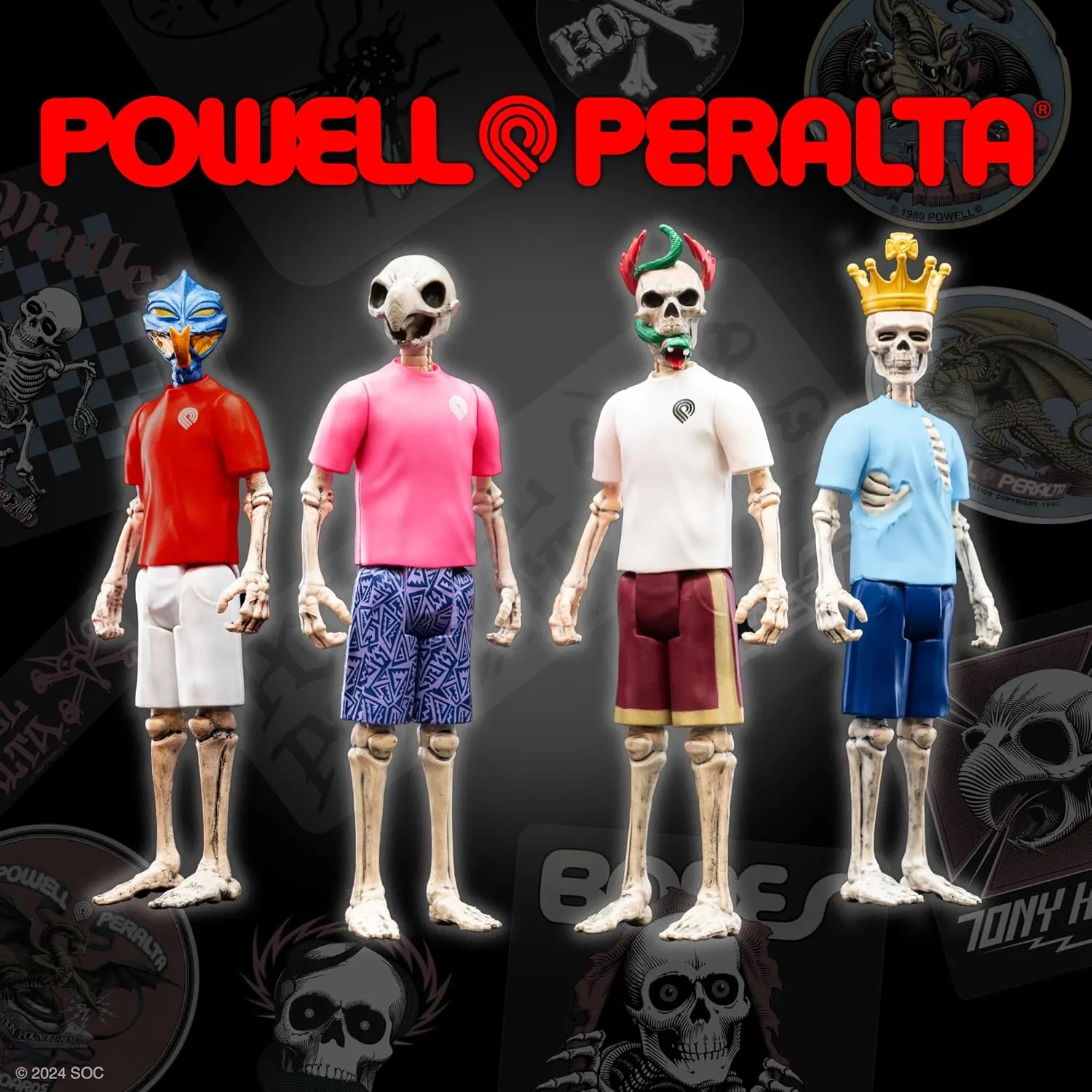 Super7 Powell-Peralta Wave 5-3.75" Powell-Peralta PDQ Action Figure Classic Skateboard Collectibles and Retro Toys