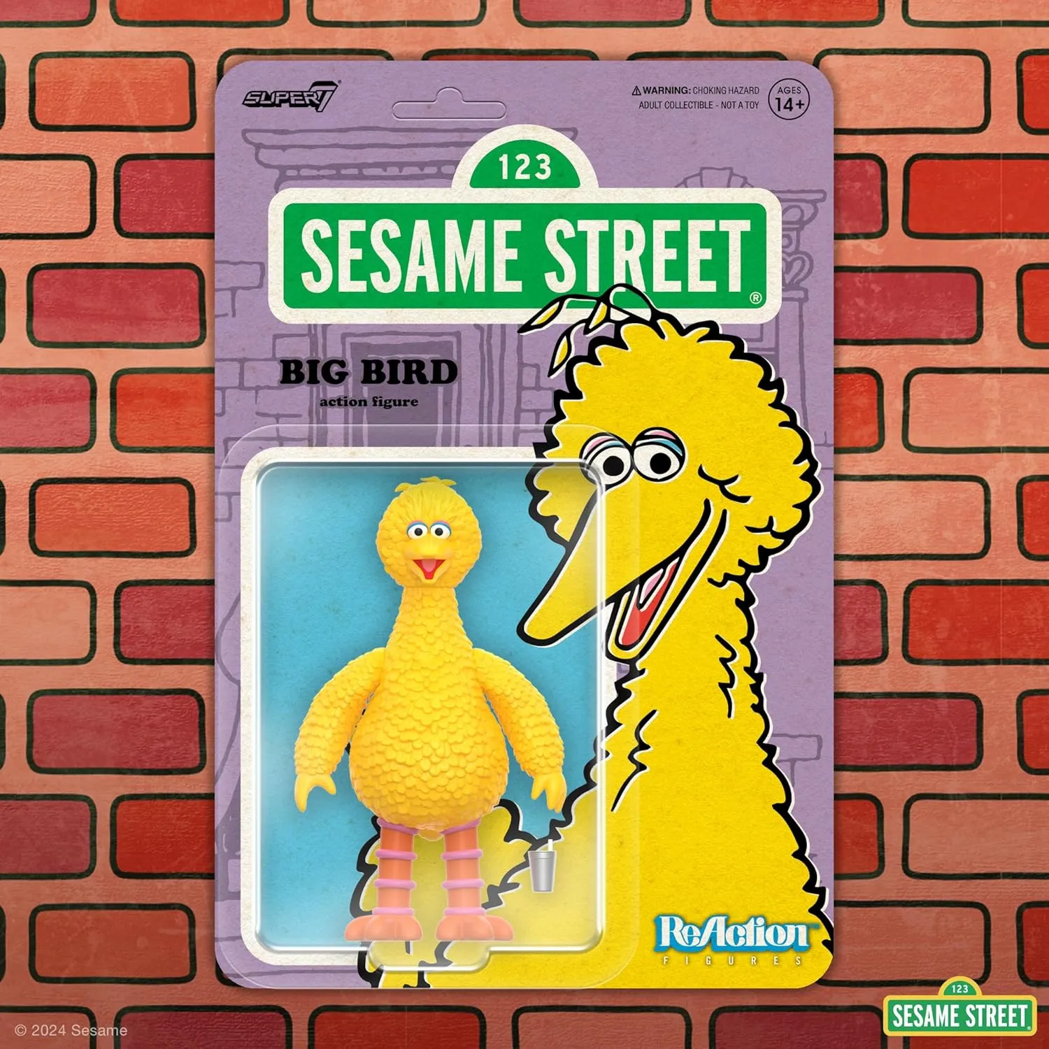 Super7 Sesame Street Big Bird - 3.75" Sesame Street Action Figure with Accessory Collectibles and Retro Toys