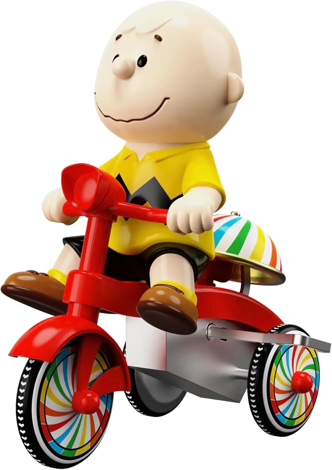Super7 Super Cycles Peanuts Charlie Brown with Red Trike - 5" Peanuts Action Figure Classic Cartoon Collectibles and Retro Toys
