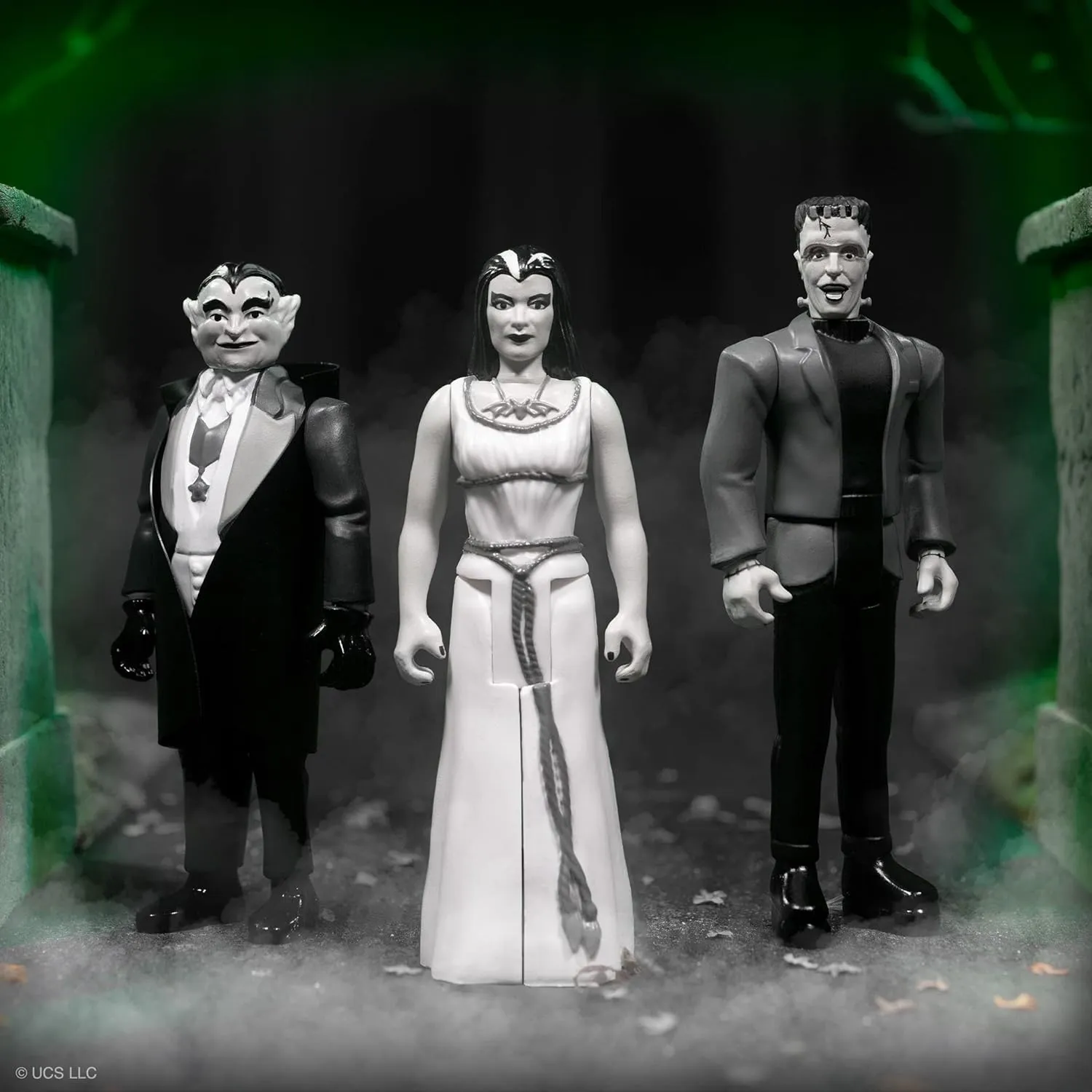 Super7 The Munsters Grandpa (Grayscale) - 3.75" The Munsters Action Figure with Accessories Classic TV Collectibles and Retro Toys