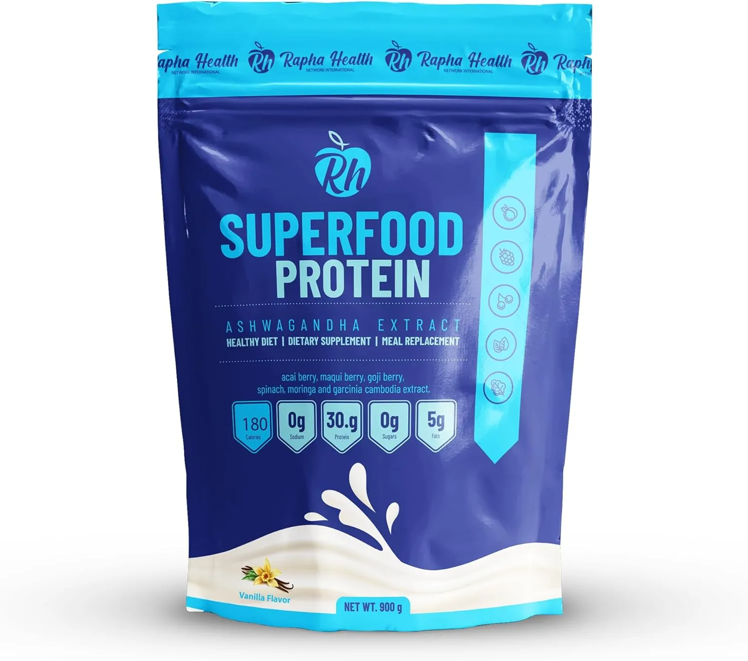 Superfood Whey Protein (Vanilla) | High-Protein Blend with Organic Superfoods & Probiotics | Immune & Muscle Support | Gluten & GMO Free |15 Servings