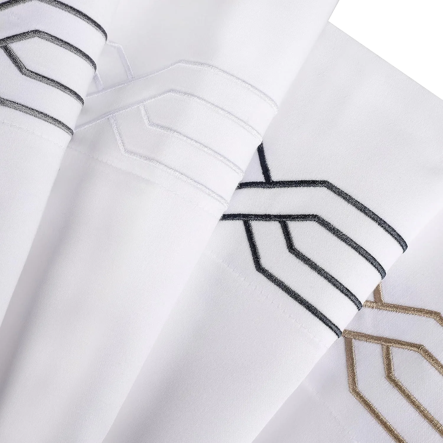Superior Egyptian Cotton 4 Piece Sheet Set, Luxury 1200 Thread Count, Eco-Friendly, Sustainable Sheets, Soft Basics, Solid, Deep Pocket Fitted Sheet, Flat Sheet, Pillowcases, King, White-Navy Blue