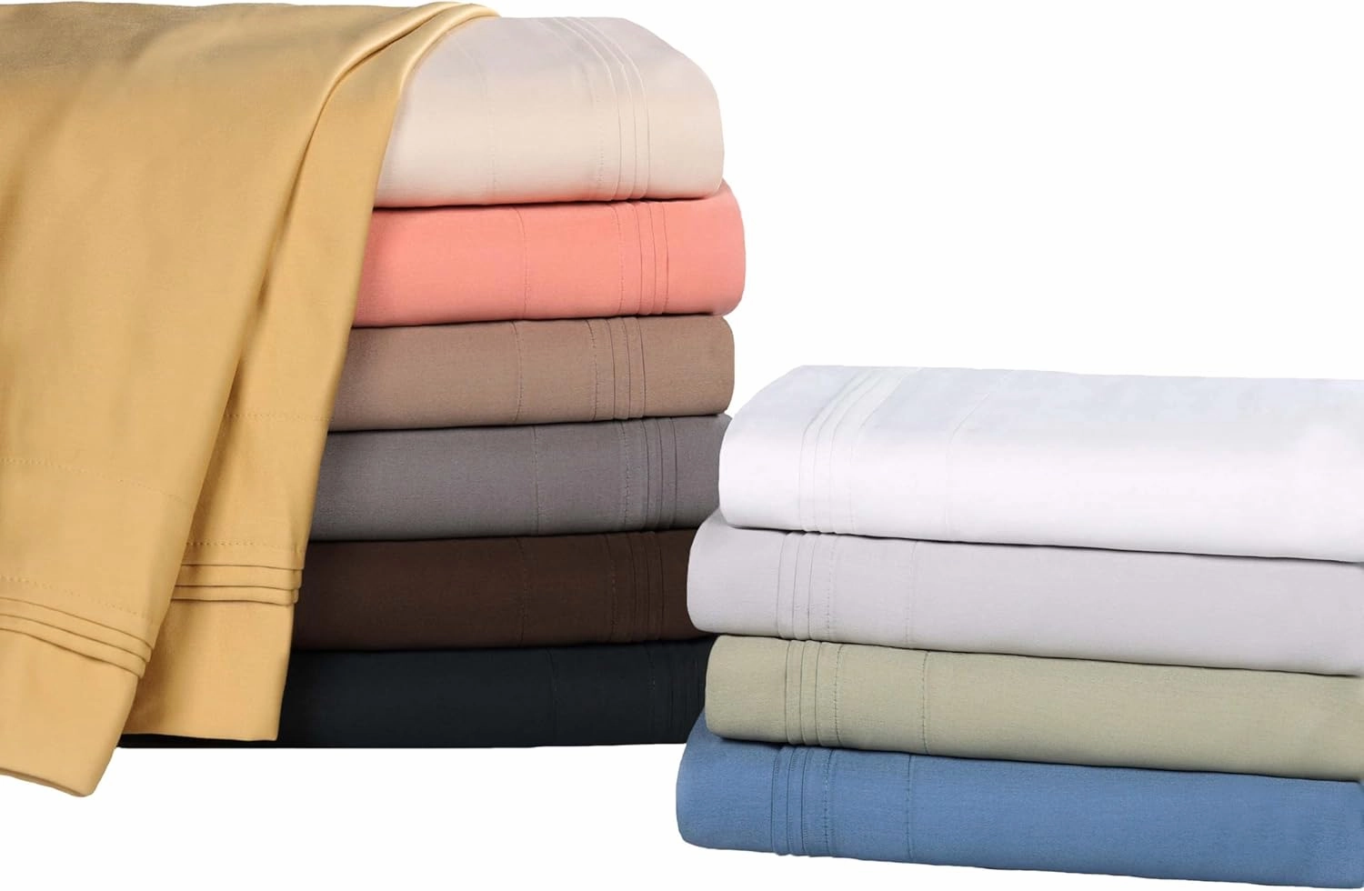 Superior Egyptian Cotton 4 Piece Sheet Set, Luxury 1500 Thread Count, Modern Design, Sustainable Sheets, Ultra-Soft Basics, Solid, Deep Pocket Fitted Sheet, Flat Sheet, Pillowcases, Queen, Black