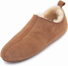surell - Shearling Lamb Soft Sole Slippers with Cow Suede Shell and Sheepskin Insole (Natural)