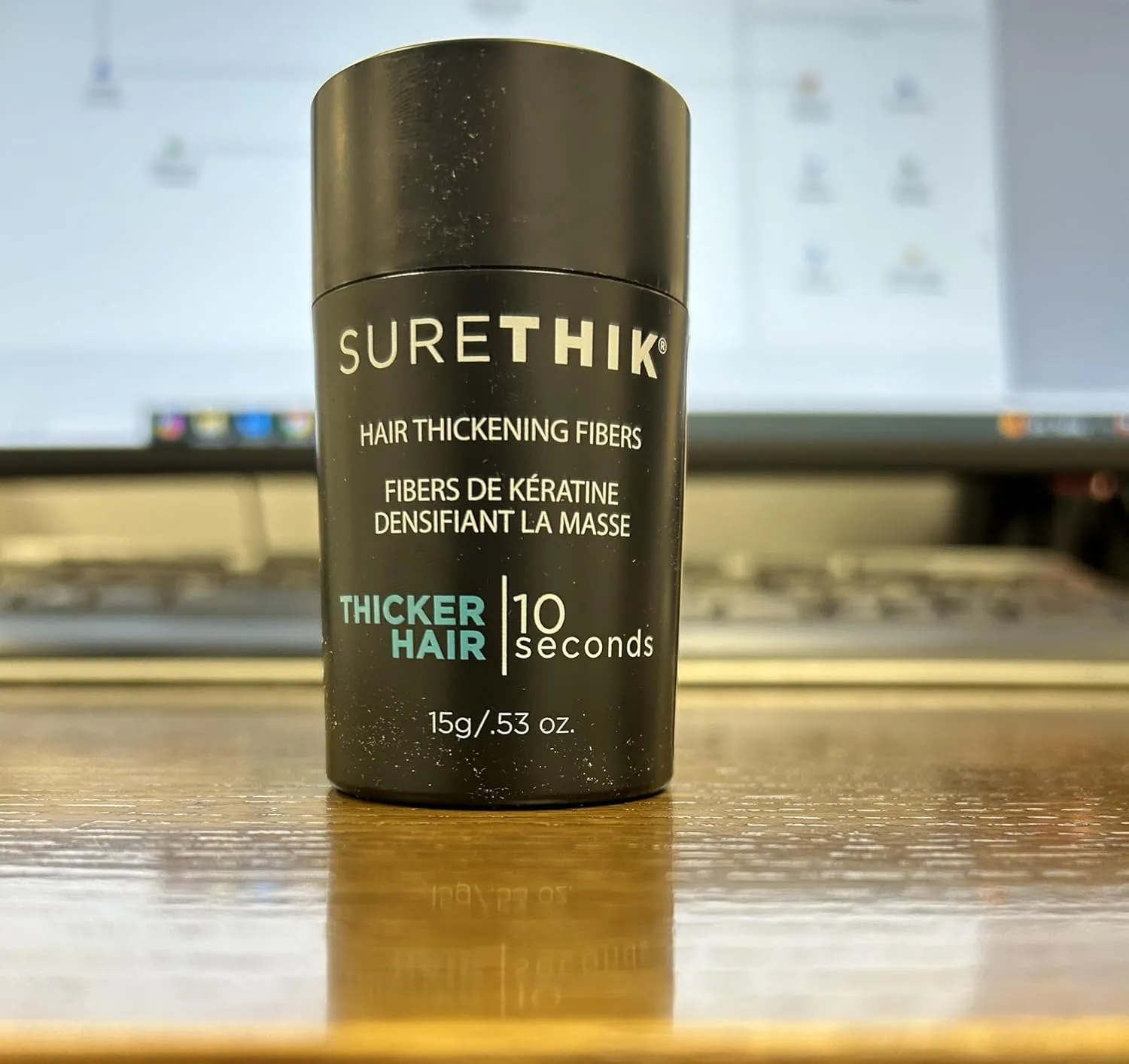 SURETHIK Hair Fibers for Thinning Hair, Building Fibers to Conceal Sparse Areas, Instantly Fuller Looking Hair for Men & Women, Light Blonde, 15g