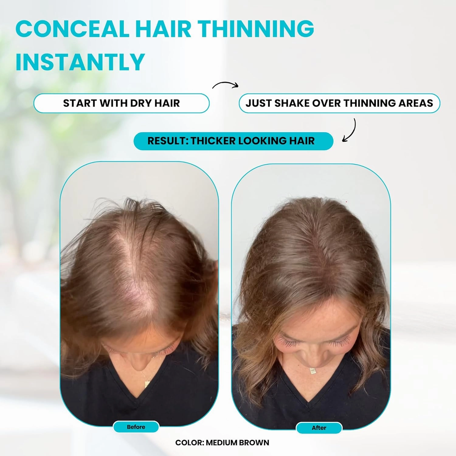 SURETHIK Building Hair Fibers to conceal thinning hair, Instantly Fuller Looking Hair for Men & Women, Auburn, 15g