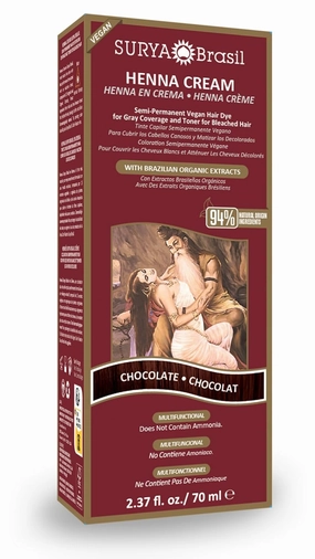 Surya Brasil Products Henna Cream, Chocolate, 2.37 Fluid Ounce
