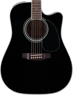 Takamine EF341SC Pro Series Dreadnought Acoustic Electric Guitar Black with Case