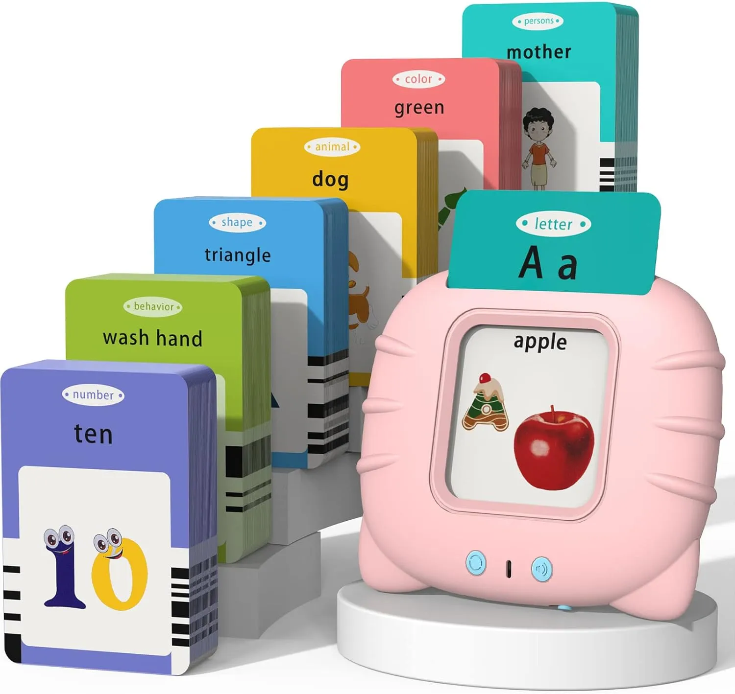 Talking Flash Cards for Toddlers 1 2 3 4 5, Speech Therapy Toys Autism Toys, ABC 123 Sight Words Etc - 255 Cards-510 Sides, Educational Learning Interactive Toys with Giftable Package