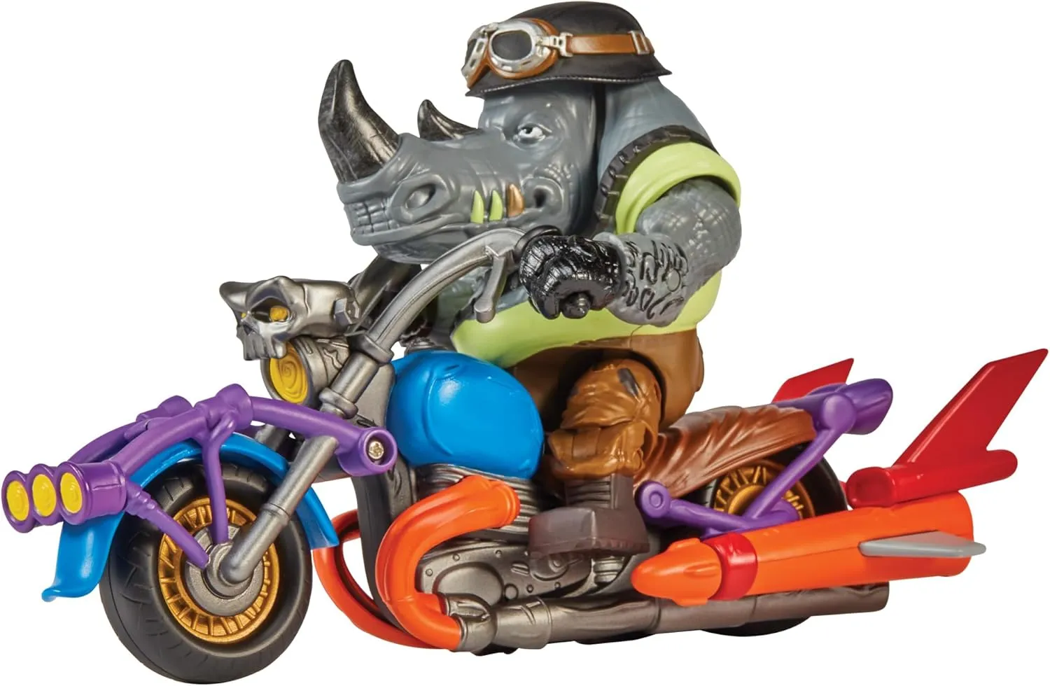 Teenage Mutant Ninja Turtles: Mutant Mayhem Chopper Cycle with Exclusive Rocksteady Figure by Playmates Toys