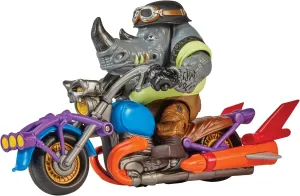 Teenage Mutant Ninja Turtles: Mutant Mayhem Chopper Cycle with Exclusive Rocksteady Figure by Playmates Toys