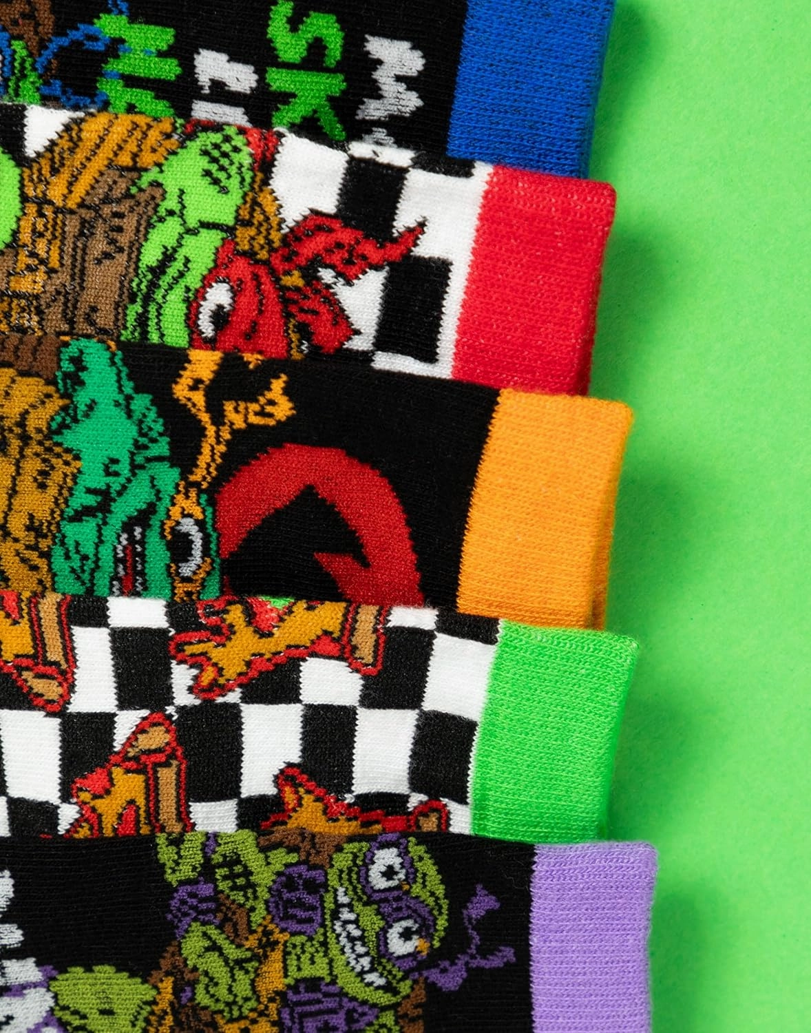 Teenage Mutant Ninja Turtles Boys Socks 5 Pack | Kids Multicoloured TMNT Graphic Footwear | Mutant Mayhem Sock Set
