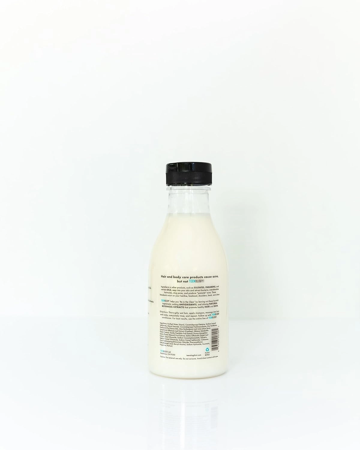 Teenology Shampoo for Teens, For Clear Skin and Healthy Hair, Natural Botanical Extracts, 16 oz. (Vanilla Almond)