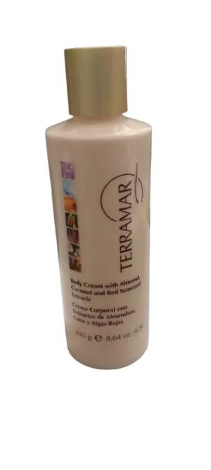 Terramar Crema Corporal con Extractos de Almendras, Coco y Algas Rojas | Body Cream with Extracts of Almond, Coconut, and Red Seaweed