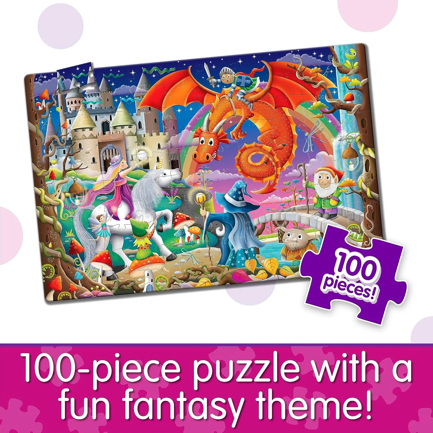 The Learning Journey - Puzzle Doubles! Glow in The Dark! - Fantasy - Puzzle for Kids - Toddler Games & Gifts for Boys & Girls Ages 3 Years and Up - Award Winning Games and Puzzles