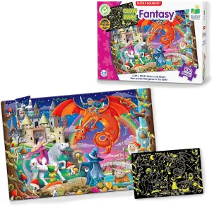The Learning Journey - Puzzle Doubles! Glow in The Dark! - Fantasy - Puzzle for Kids - Toddler Games & Gifts for Boys & Girls Ages 3 Years and Up - Award Winning Games and Puzzles