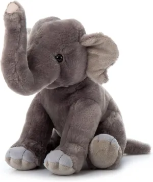 The Petting Zoo Asian Elephant Stuffed Animal, Gifts for Kids, Wild Onez Zoo Animals, Asian Elephant Plush Toy 12 inches