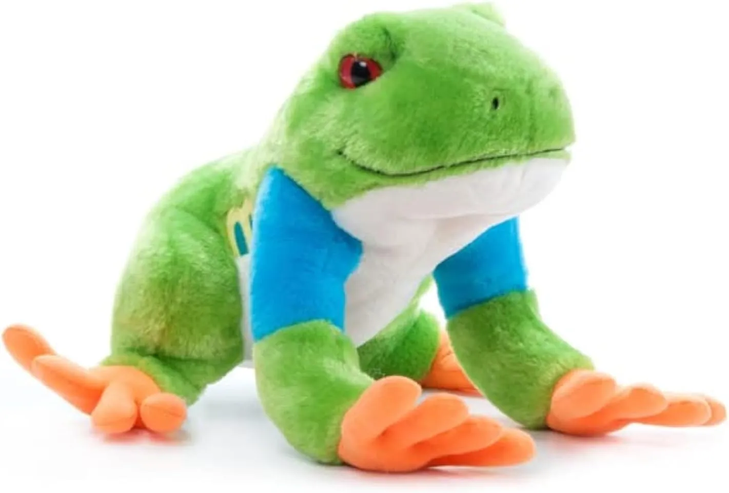 The Petting Zoo Red-Eyed Tree Frog Stuffed Animal Plushie, Gifts for Kids, Wild Onez Zoo Animals, Zoologee Tree Frog Plush Toy 12 inches