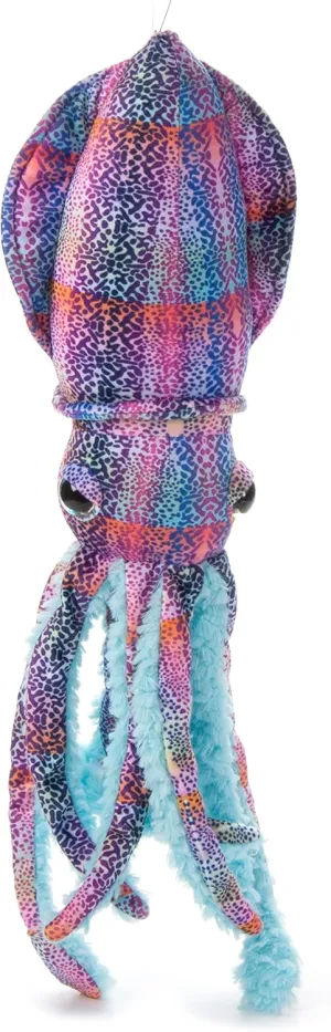 The Petting Zoo Squid Stuffed Animal, Gifts for Girls and Boys, Colorful Squid Plush Toy, 21 inch (Blue)