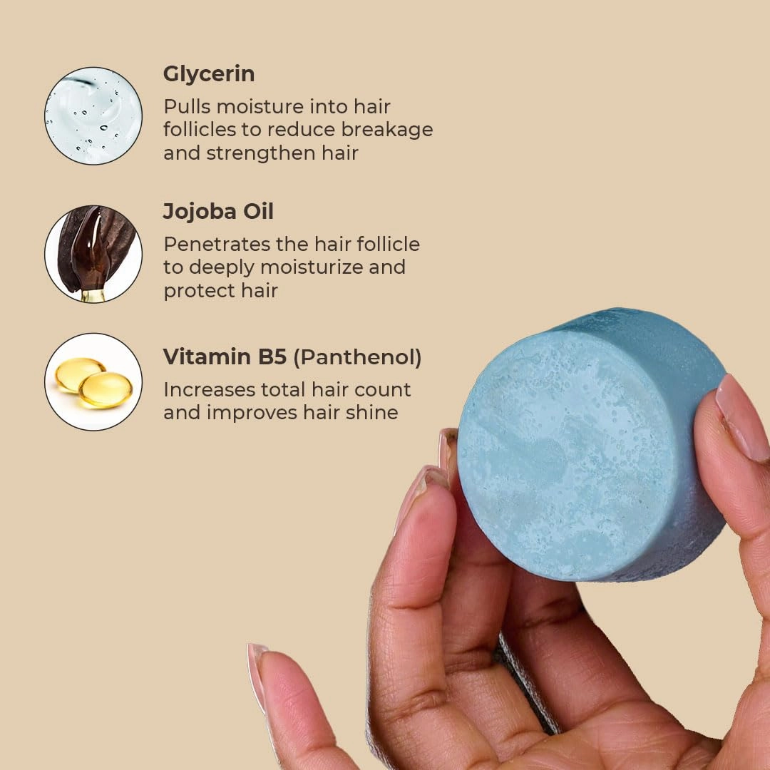 The Earthling Co. Conditioner Bar - Promote Hair Growth, Strengthen & Moisturize All Hair Types - Paraben & Sulfate Free formula with Natural Ingredients for Dry Hair (Sweet Sandalwood, 1.8 oz)