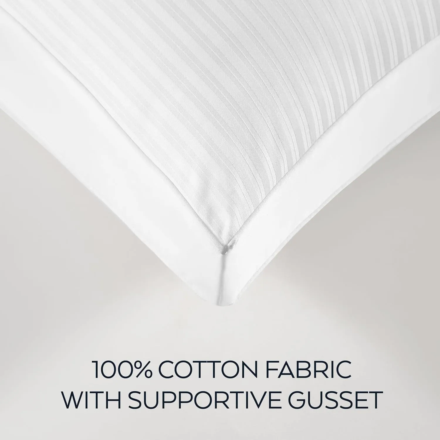 Thomasville 400 Thread Count Cotton Dobby Stripe Hotel Style Bed Pillow, Standard, White 2
