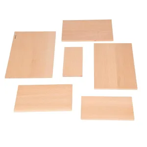 TickiT Natural Architect Panels - Rectangles - Set of 6 - Build and Stack - Open-ended Play for Kids - Wooden Toys for Toddlers and Preschoolers