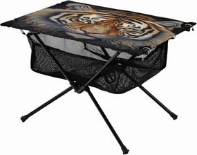 Tiger Face Portable Folding Camping Table, Compact Lightweight Beach Table with Carrying Bag for Outdoor Picnics, BBQs, Camp