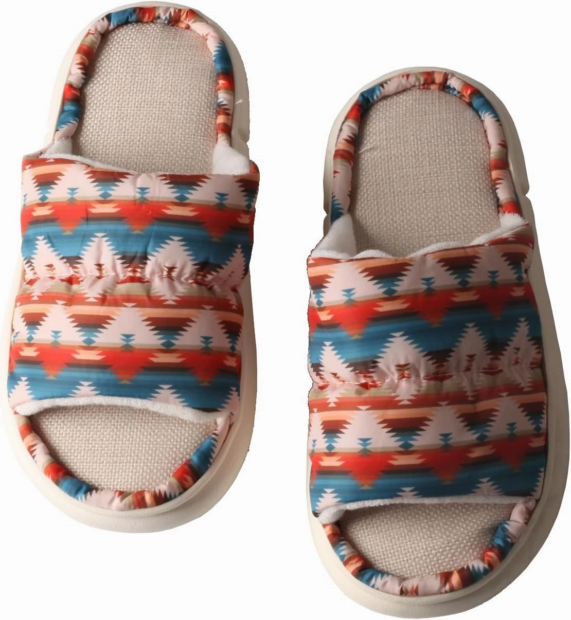 TMA EYES Women's soft soled open-toed slippers breathable non-slip fashion print design