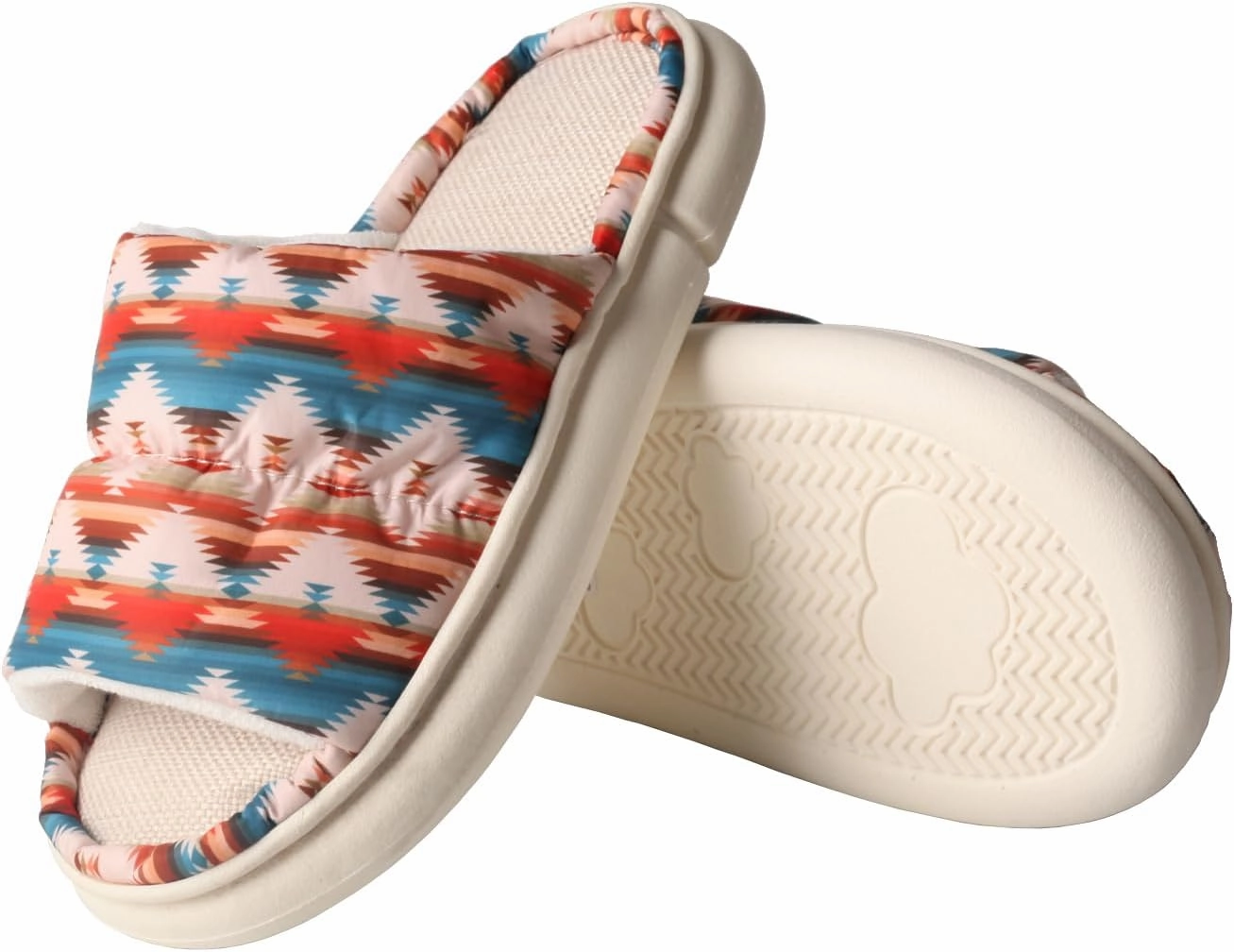 TMA EYES Women's soft soled open-toed slippers breathable non-slip fashion print design