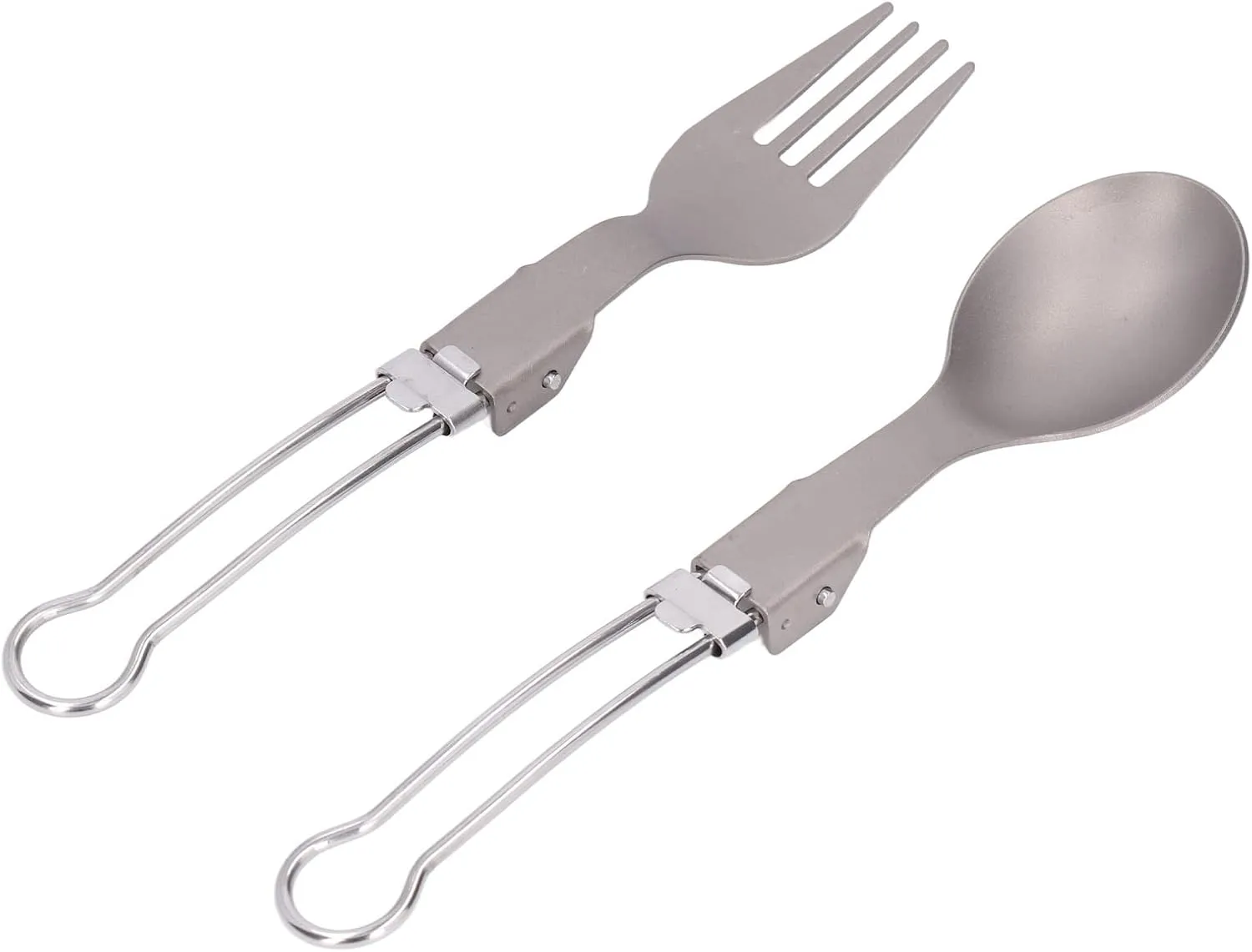 Topyond Camping Utensil Set, Portable Foldable Spoon Fork Set with Storage Bag, Travel Utensils for Outdoor Picnic Camping, Easy to Clean and Carry