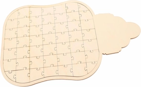 Toyvian Wooden Bottle Jigsaw Puzzle Set Preschool Puzzles for Boys and Girls Blank Pieces DIY Art Options