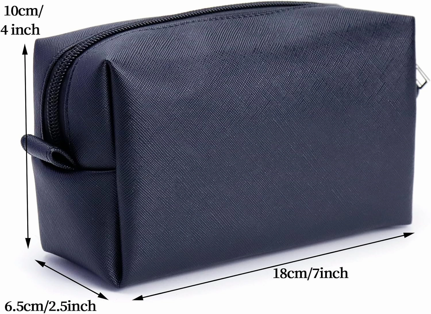 Travel Makeup Bags Set, 3-Piece Large Toiletry Organizer, Multi-Size Cosmetic Bags with Zipper (Black)
