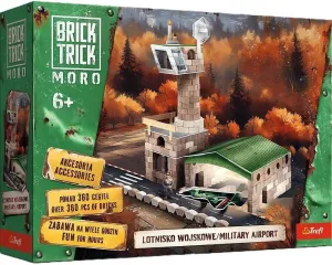 Trefl - Brick Trick Moro: Military Airport/Military Airport - Building with Bricks, Eco Bricks, 360 Building Blocks, Reusable, Military Creative Set for Children from 6 Years