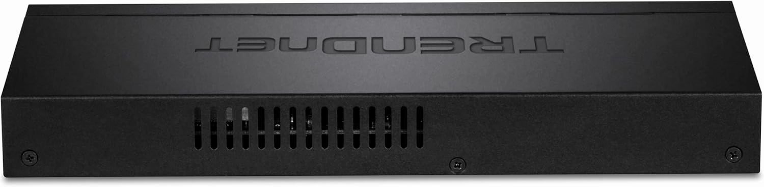TRENDnet 8-Port Gigabit PoE  Switch, 65W PoE Power Budget, 16Gbps Switching Capacity, IEEE 802.1p QoS, DSCP Pass-Through Support, Fanless, Wall Mountable, Lifetime Protection, Black, TPE-TG83