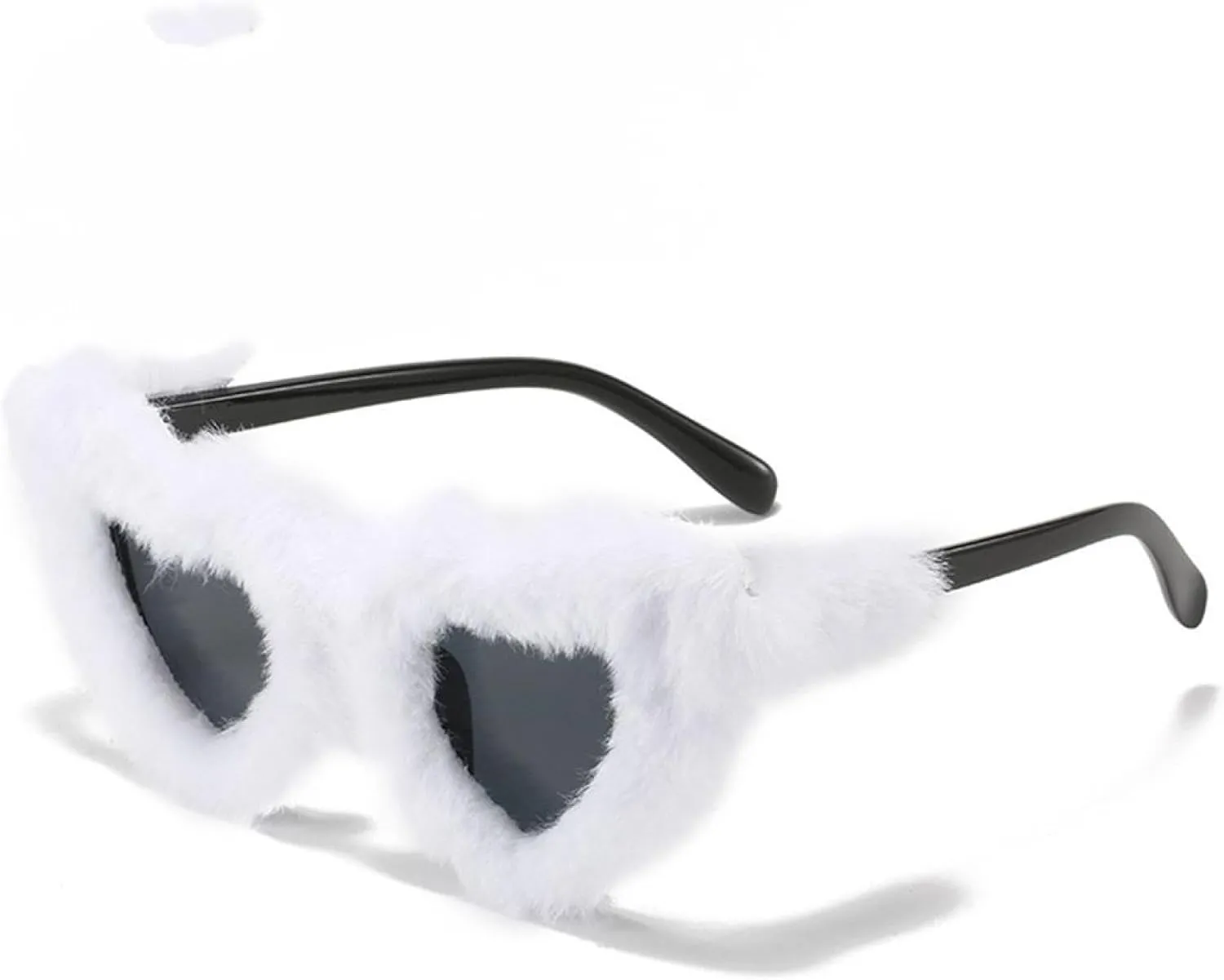 Trendy Rectangle Sunglasses Women Punk Plush Sun Glasses Ladies Uv400 Shades Fashion