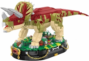 Triceratops Building Block Playset, 1667 Pieces with Original Scene Music, Gifts for Adults and Children.